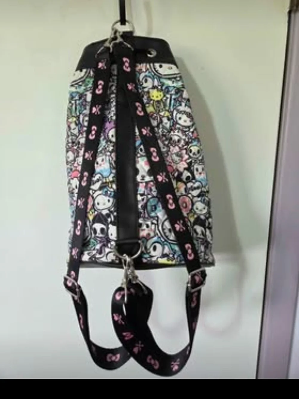 Tokidoki Hello Kitty Drawstring Bucket Bag with Front Pouch